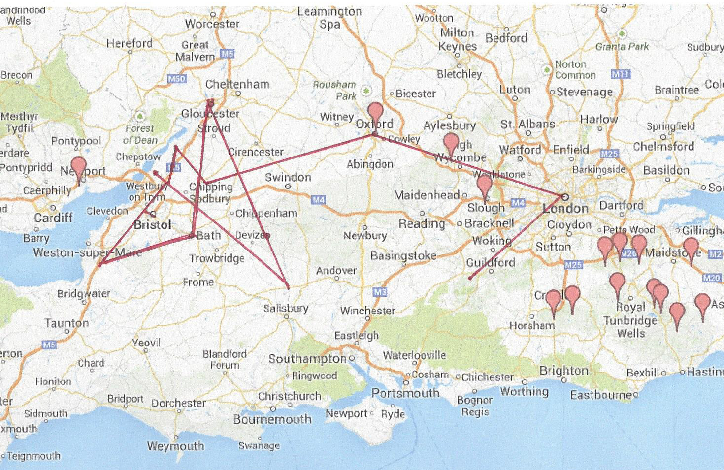 Map of 2014 Trip Map of 2014 Trip