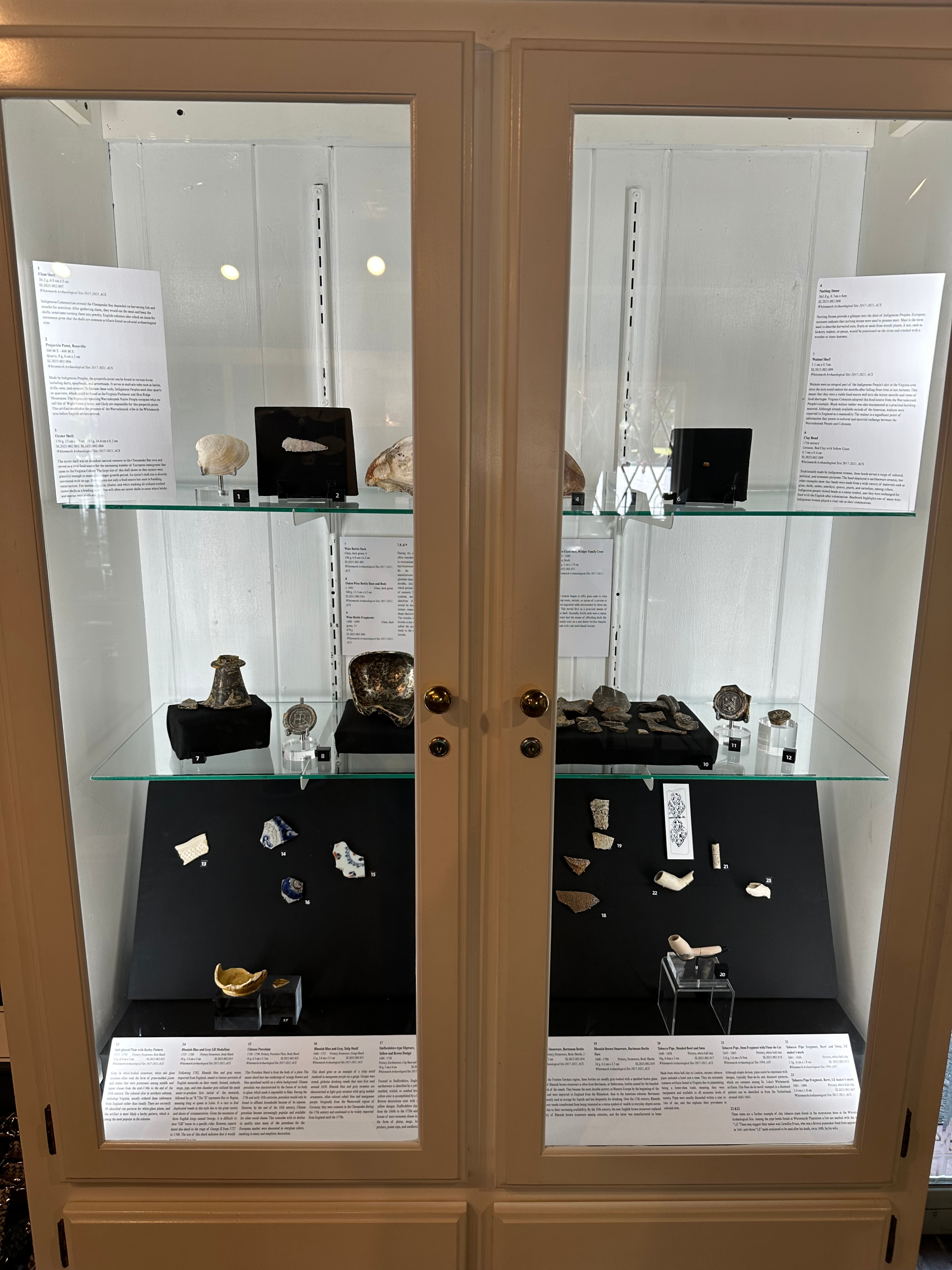 Display of Whitemarsh Artifacts, St. Luke's Church, Smithfield Display of Whitemarsh Artifacts, St. Luke's Church, Smithfield