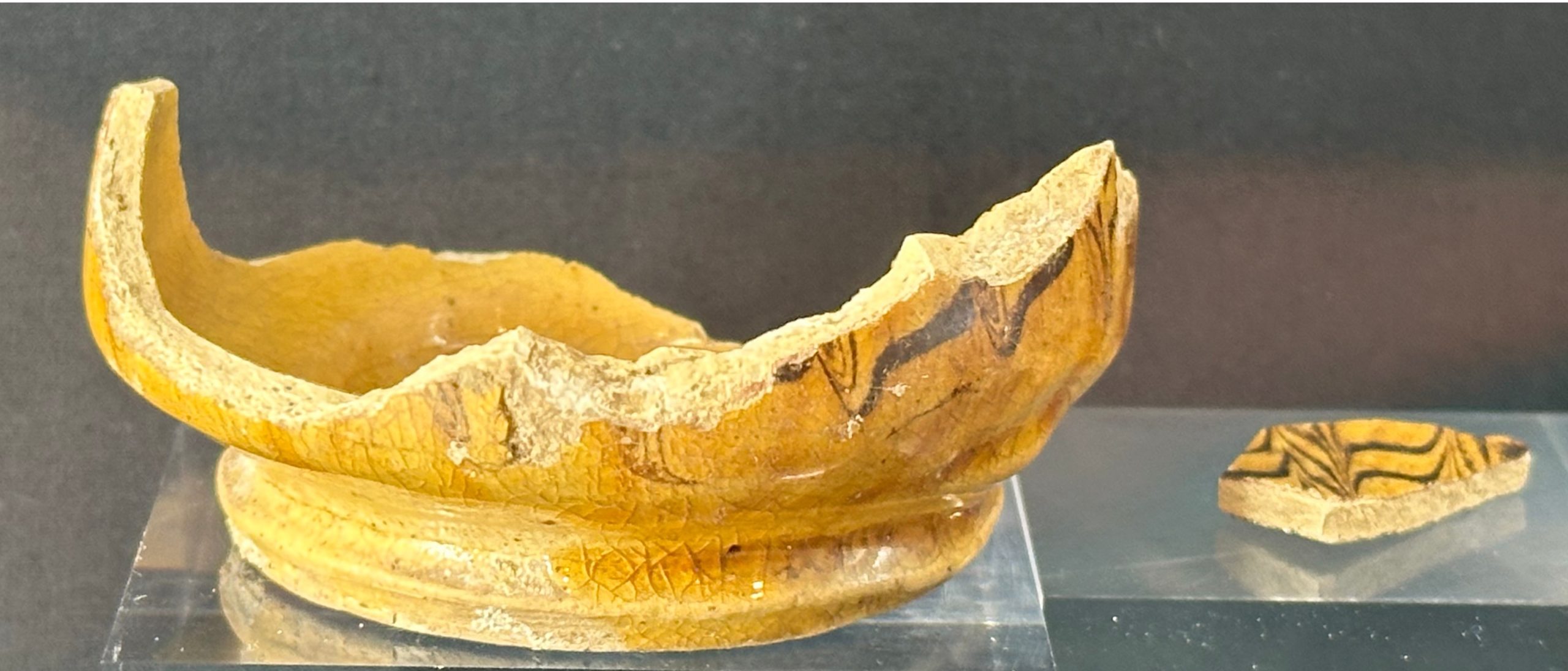 Pottery sherds found at Whitemarsh Pottery sherds found at Whitemarsh