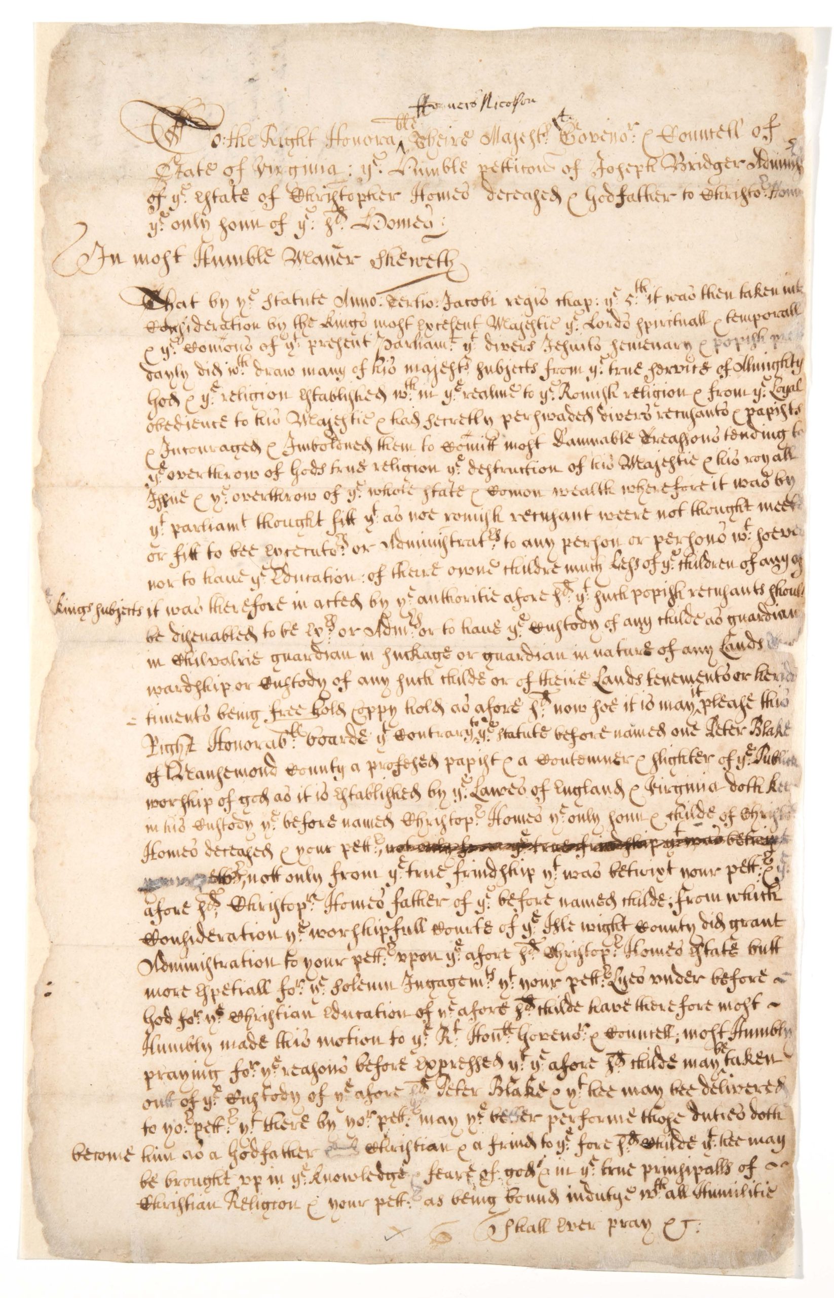Click to read about a 1691 petition of Joseph Bridger, Jr. Click to read about a 1691 petition of Joseph Bridger, Jr.